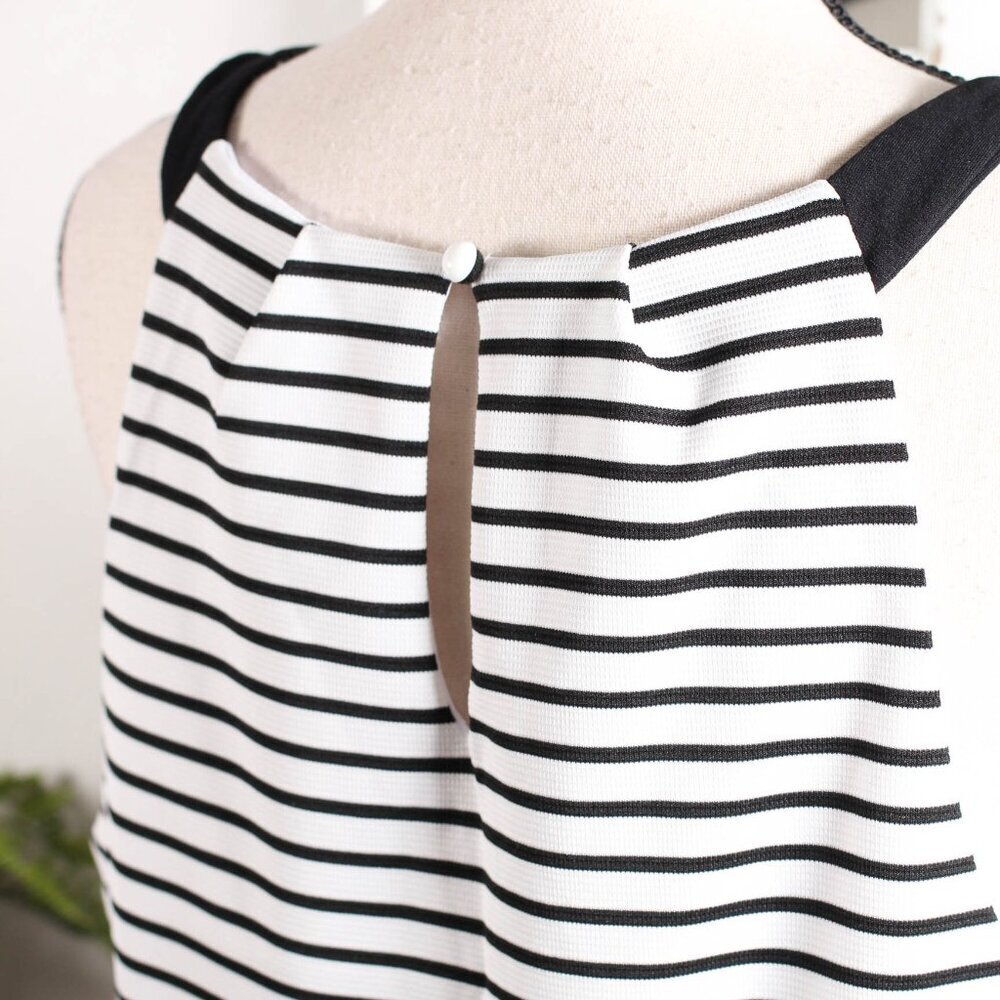 Kut from the Kloth Striped Halter Neck Fit & Flare Dress - Size 12 - Picture 4 of 7